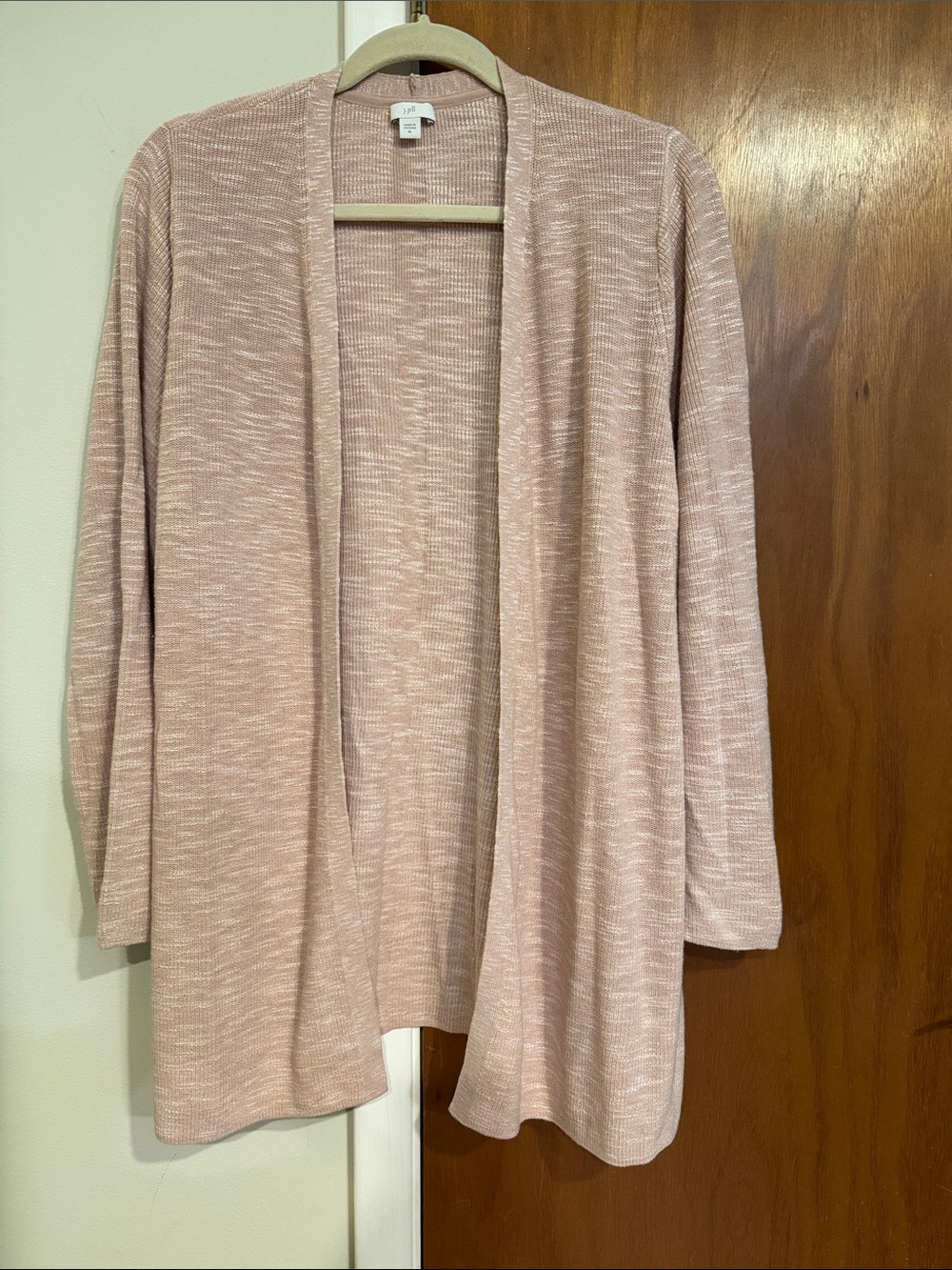 J. Jill Blush Marled Open-Front Cardigan